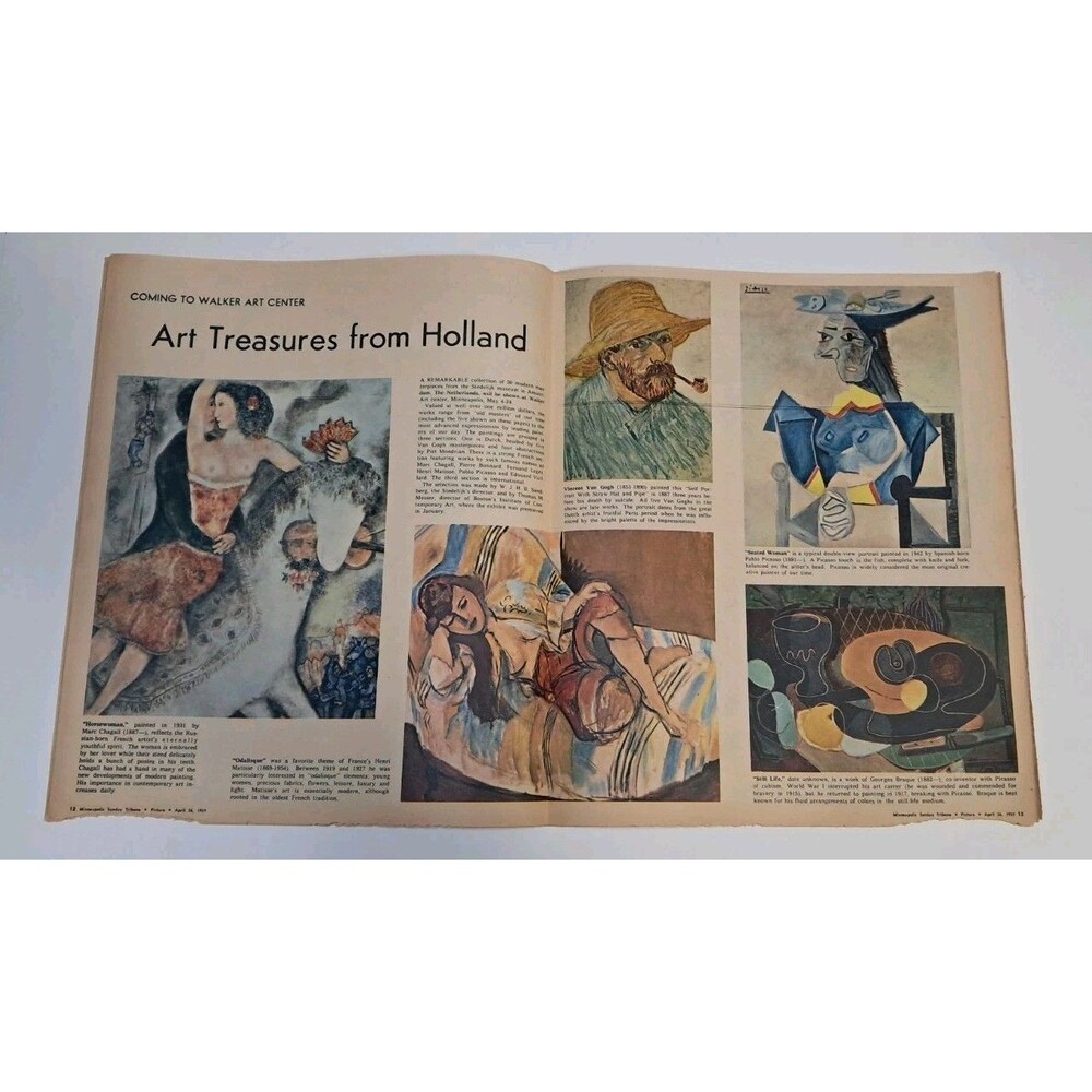 Picture Magazine Minneapolis Sunday Tribune 4/26/1959 Ingrid Bergman Walker Art - Picture 5 of 7